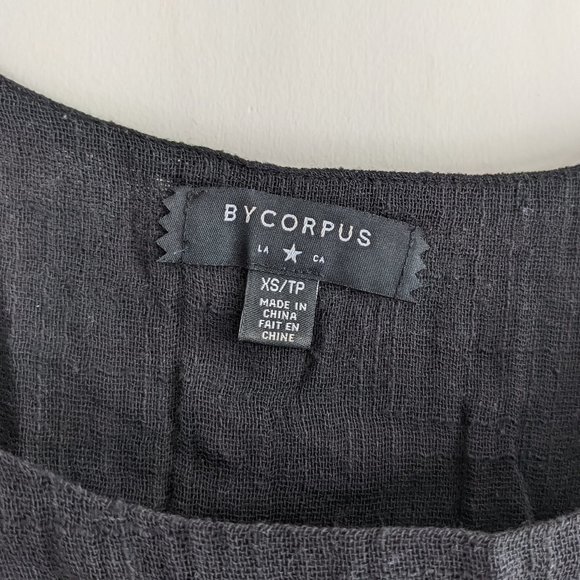 ByCORPUS | Black Gauze Drop-Waist Tank Dress Size XS - Picture 4 of 7